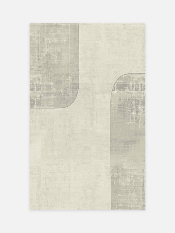 Monza Geometrik Desenli Yüksek Kalite Sık Dokuma Parlak Modern Salon Halısı 01 CREAM GREY - Carpetdocia - kusbakisi