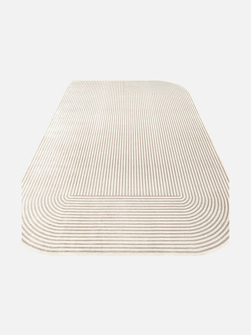 Monza Geometrik Desenli Yüksek Kalite Sık Dokuma Parlak Modern Salon Halısı 03 CREAM GREY - Carpetdocia