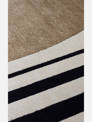 Monza Geometrik Desenli Yüksek Kalite Sık Dokuma Parlak Modern Salon Halısı 05 CREAM GOLD - Carpetdocia