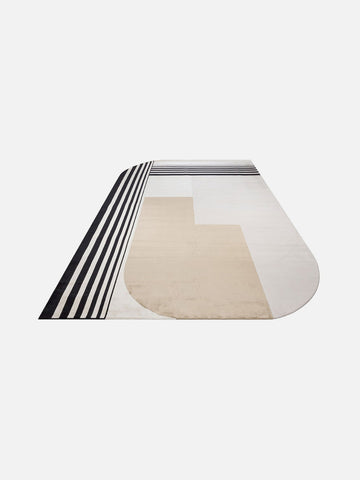 Monza Geometrik Desenli Yüksek Kalite Sık Dokuma Parlak Modern Salon Halısı 05 CREAM GOLD - Carpetdocia