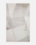 Monza Geometric-Patterned High-Quality Dense-Woven Shiny Modern Living Room Rug 07 CREAM GOLD