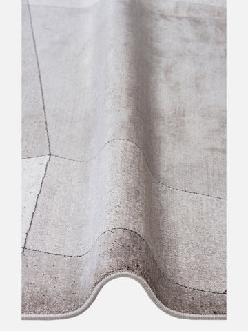Monza Geometrik Desenli Yüksek Kalite Sık Dokuma Parlak Modern Salon Halısı 07 CREAM GOLD - Carpetdocia
