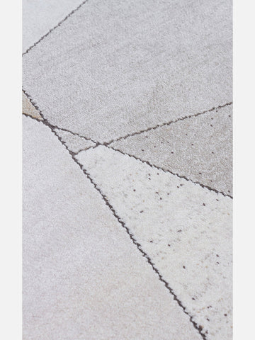 Monza Geometrik Desenli Yüksek Kalite Sık Dokuma Parlak Modern Salon Halısı 07 CREAM GOLD - Carpetdocia