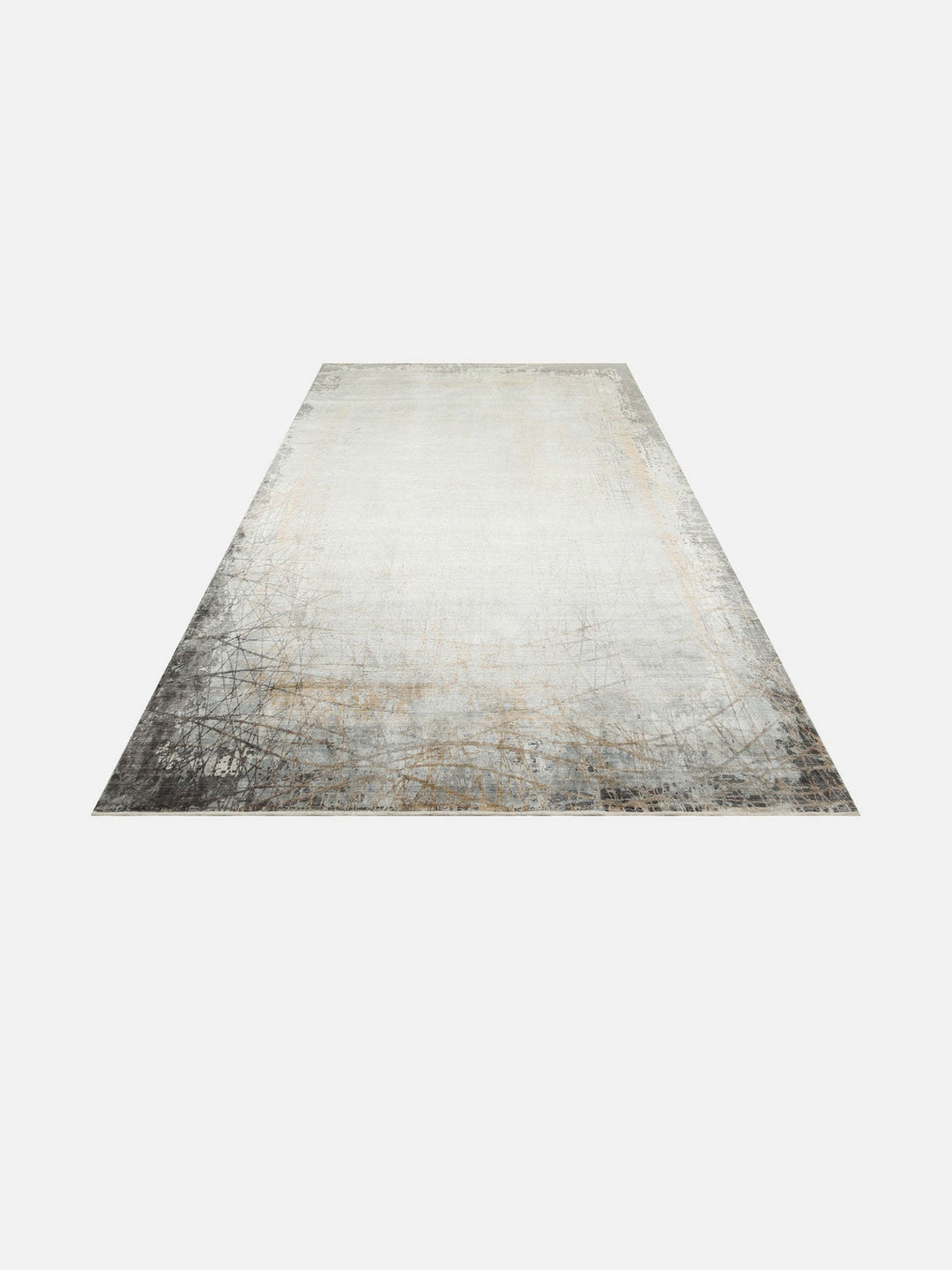 Mumbai Serisi Klasik Desenli Yüksek Kalite Sık Dokuma Parlak Salon Halısı 09 GREY GOLD - Carpetdocia
