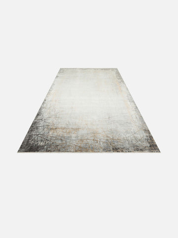 Mumbai Serisi Klasik Desenli Yüksek Kalite Sık Dokuma Parlak Salon Halısı 09 GREY GOLD - Carpetdocia
