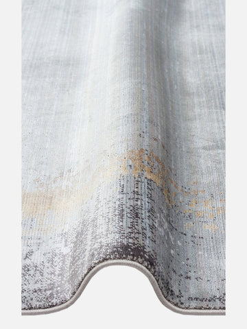 Mumbai Serisi Klasik Desenli Yüksek Kalite Sık Dokuma Parlak Salon Halısı 11 GREY GOLD - Carpetdocia