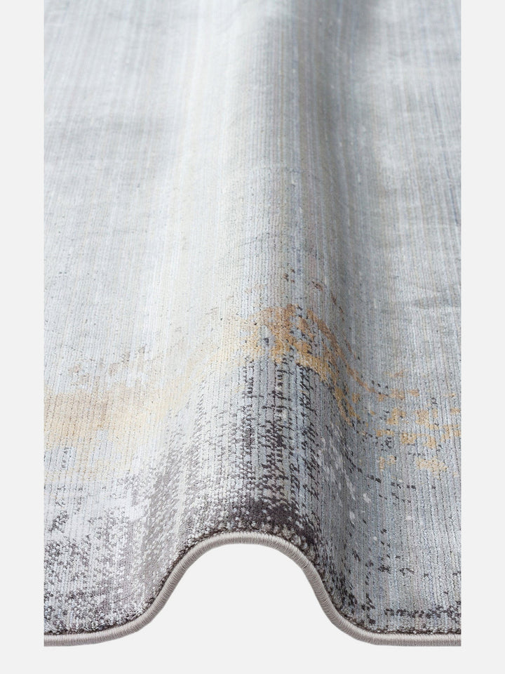 Mumbai Serisi Klasik Desenli Yüksek Kalite Sık Dokuma Parlak Salon Halısı 11 GREY GOLD - Carpetdocia
