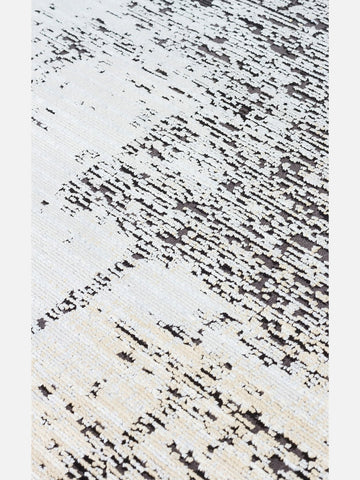 Mumbai Serisi Klasik Desenli Yüksek Kalite Sık Dokuma Parlak Salon Halısı 12 GREY GOLD - Carpetdocia