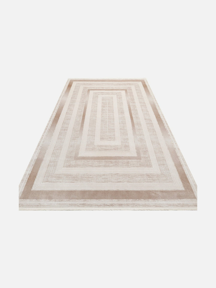 Mumbai Serisi Klasik Desenli Yüksek Kalite Sık Dokuma Parlak Salon Halısı 13 CREAM BEIGE - Carpetdocia