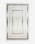 Mumbai Series Classic-Patterned High-Quality Dense-Woven Shiny Living Room Rug 13 CREAM BLUE
