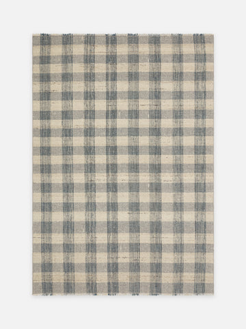 Oasis %100 Yün El Emeği ile Üretilen Kilim STONE BLUE kuşbakışı