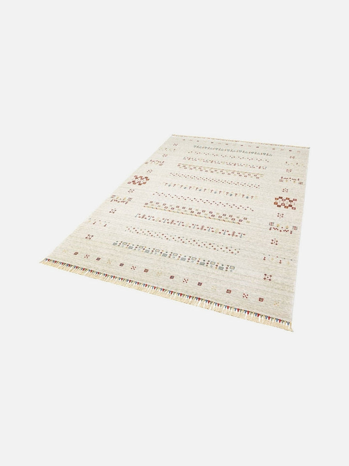 Oushak Carnaval 100% Natural Easy-to-Clean Handcrafted TENCEL™ Modern Usak Rug 06 BEIGE