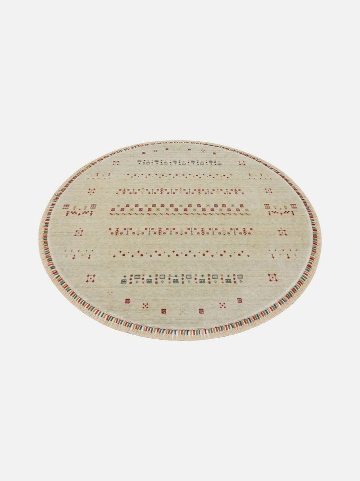 Oushak Carnaval 100% Natural Easy-to-Clean Handcrafted TENCEL™ Modern Usak Rug 06 BEIGE Q