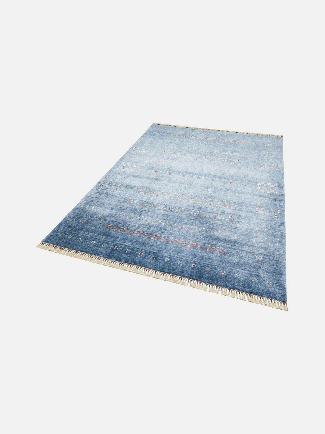 Oushak Carnaval 100% Natural Easy-to-Clean Handcrafted TENCEL™ Modern Usak Rug 06 BLUE