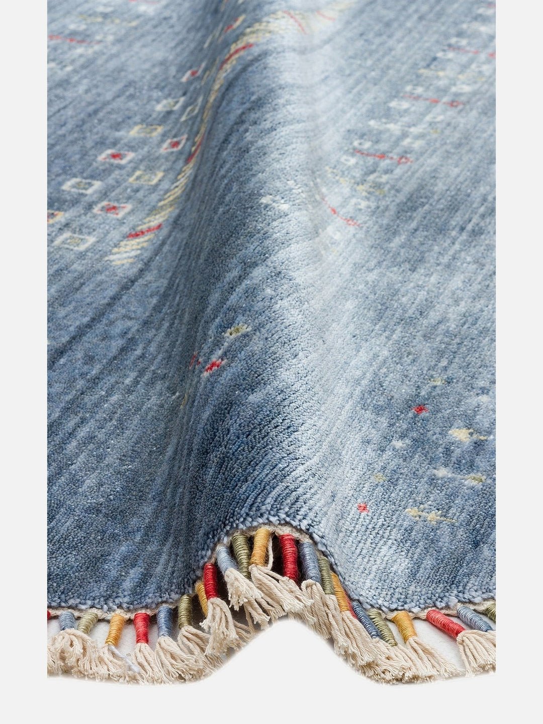 Oushak Carnaval 100% Natural Easy-to-Clean Handcrafted TENCEL™ Modern Usak Rug 06 BLUE Q