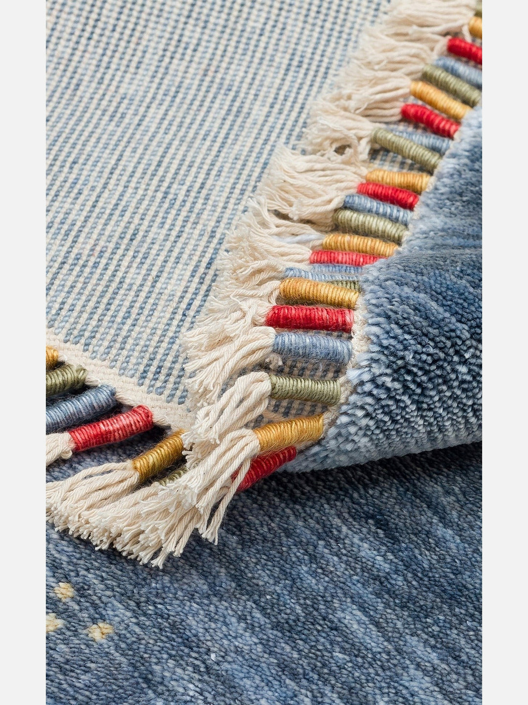 Oushak Carnaval 100% Natural Easy-to-Clean Handcrafted TENCEL™ Modern Usak Rug 06 BLUE Q