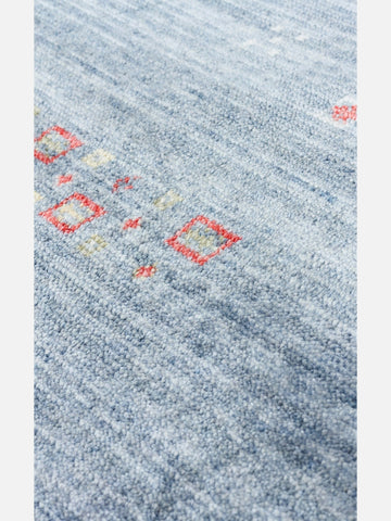 Oushak Carnaval 100% Natural Easy-to-Clean Handcrafted TENCEL™ Modern Usak Rug 06 BLUE Q