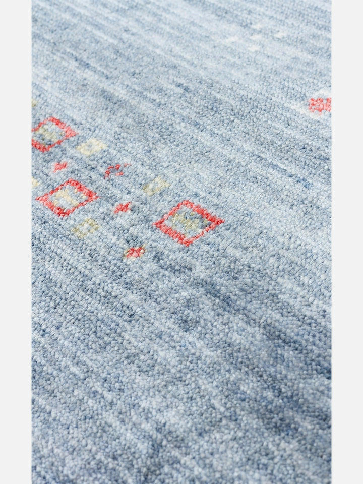 Oushak Carnaval 100% Natural Easy-to-Clean Handcrafted TENCEL™ Modern Usak Rug 06 BLUE Q