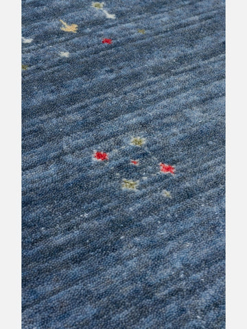 Oushak Carnaval 100% Natural Easy-to-Clean Handcrafted TENCEL™ Modern Usak Rug 06 BLUE Q