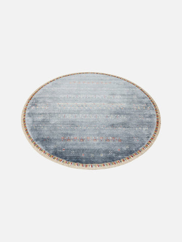 Oushak Carnaval 100% Natural Easy-to-Clean Handcrafted TENCEL™ Modern Usak Rug 06 BLUE Q