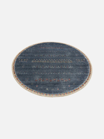 Oushak Carnaval 100% Natural Easy-to-Clean Handcrafted TENCEL™ Modern Usak Rug 06 BLUE Q