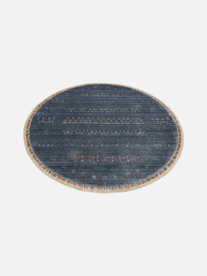 Oushak Carnaval 100% Natural Easy-to-Clean Handcrafted TENCEL™ Modern Usak Rug 06 BLUE Q