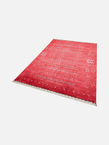 Oushak Carnaval 100% Natural Easy-to-Clean Handcrafted TENCEL™ Modern Usak Rug 06 RED