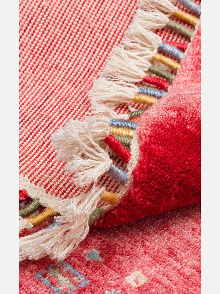 Oushak Carnaval 100% Natural Easy-to-Clean Handcrafted TENCEL™ Modern Usak Rug 06 RED Q
