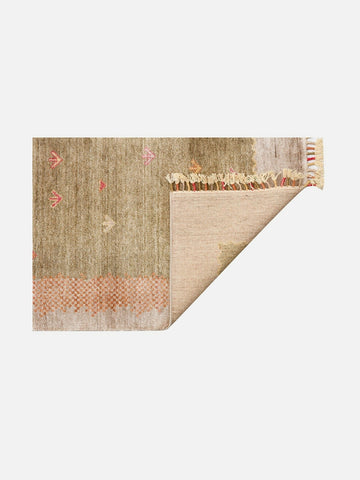 Oushak Carnaval 100% Natural Easy-to-Clean Handcrafted TENCEL™ Modern Usak Rug 07 BEIGE AUTUMN
