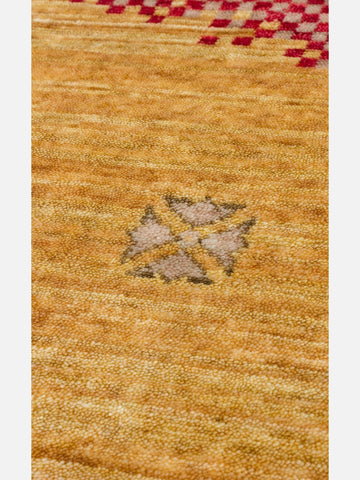 Oushak Carnaval %100 Naturel Kolay Temizlenir El Emeğiyle Üretilen TENCEL™ Modern Uşak Halısı 07 BEIGE AUTUMN Q - Carpetdocia