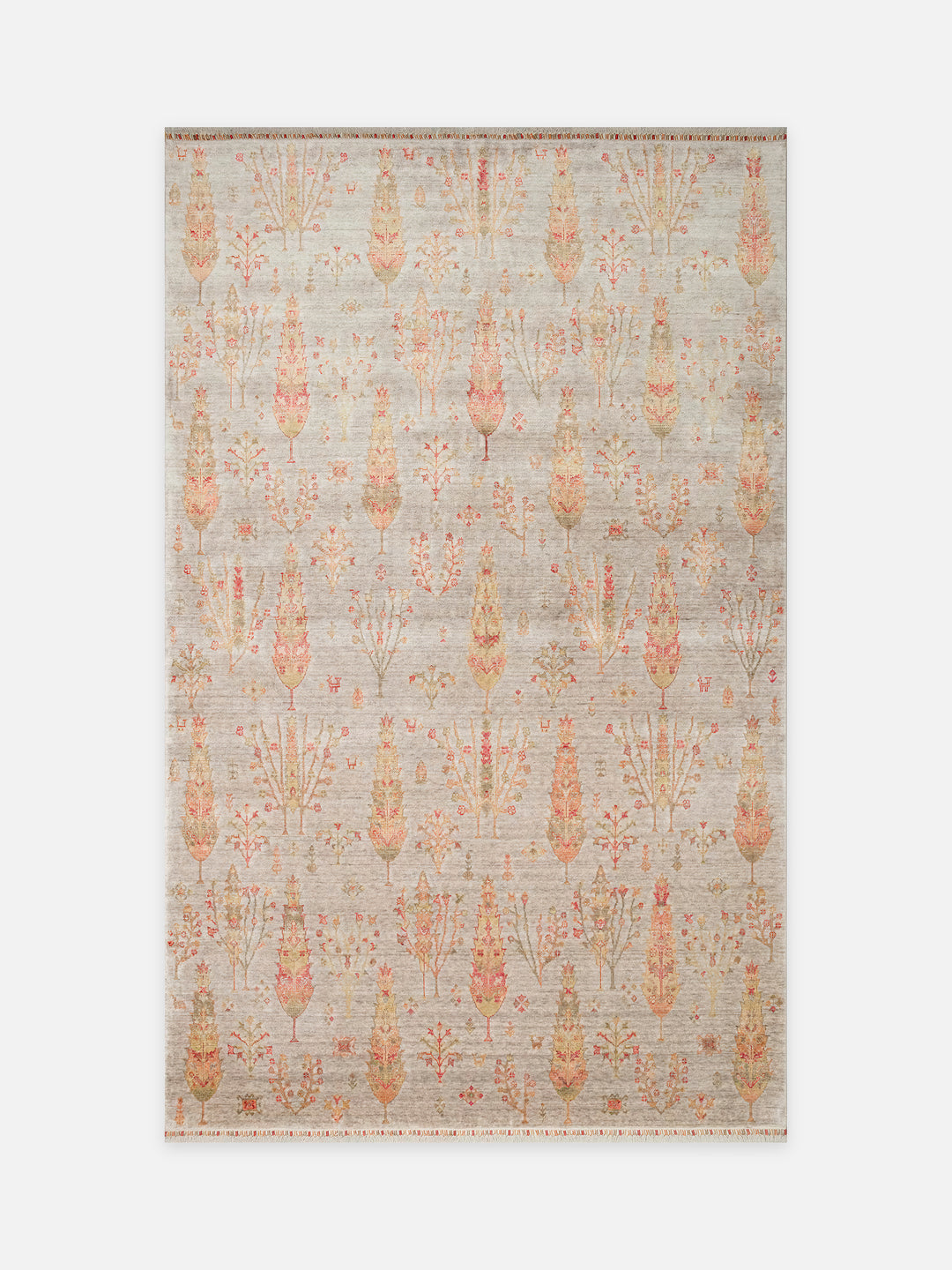 Oushak Carnaval %100 Naturel Kolay Temizlenir El Emeğiyle Üretilen TENCEL™ Modern Uşak Halısı 08 BEIGE AUTUMN - Carpetdocia - kusbakisi