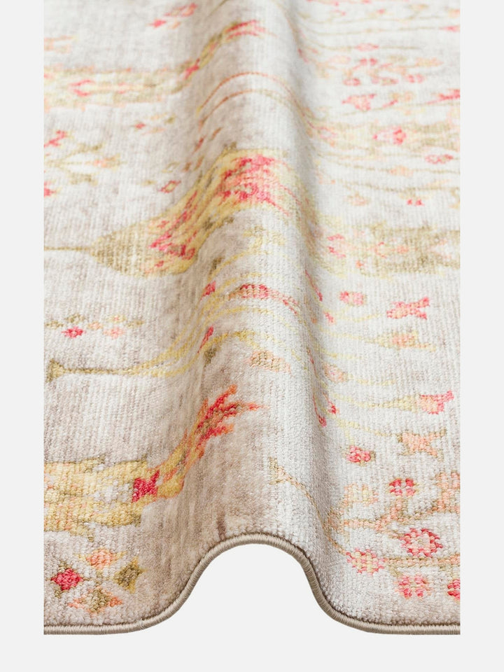 Oushak Carnaval 100% Natural Easy-to-Clean Handcrafted TENCEL™ Modern Usak Rug 08 BEIGE AUTUMN