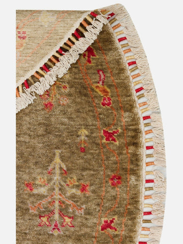 Oushak Carnaval 100% Natural Easy-to-Clean Handcrafted TENCEL™ Modern Usak Rug 08 GREEN AUTUMN Q