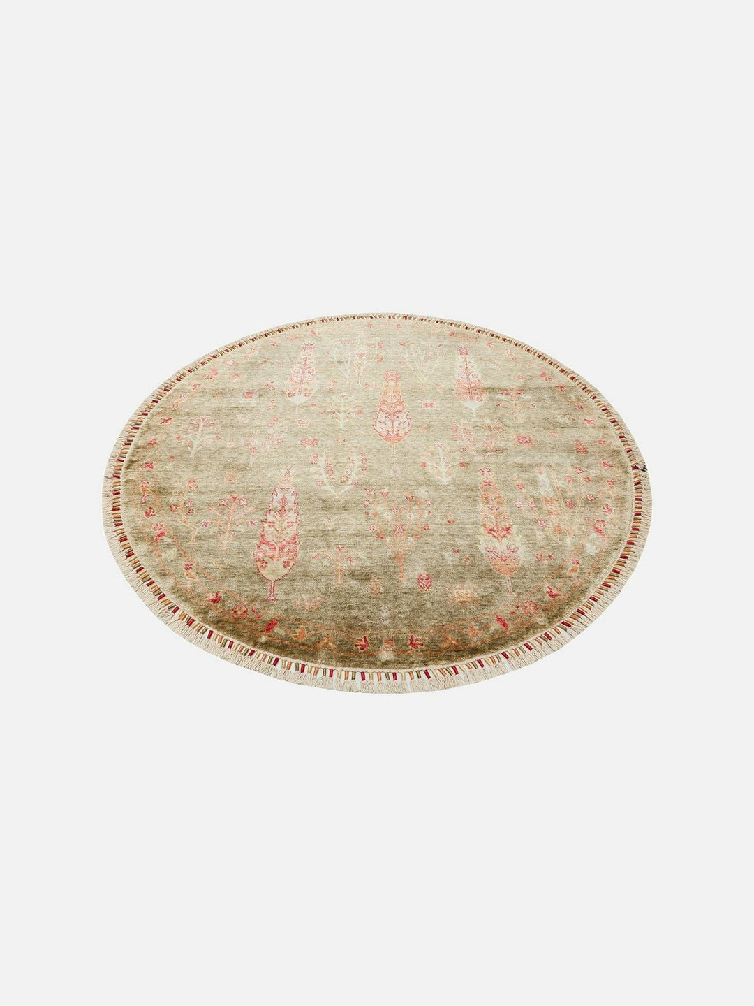 Oushak Carnaval 100% Natural Easy-to-Clean Handcrafted TENCEL™ Modern Usak Rug 08 GREEN AUTUMN Q