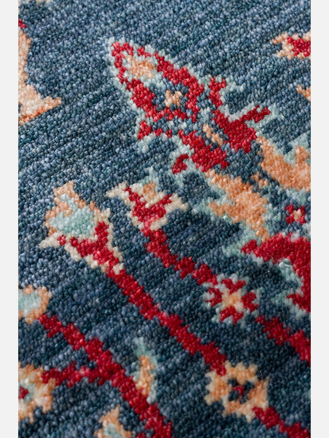 Oushak Carnaval 100% Natural Easy-to-Clean Handmade TENCEL™ Modern Oushak Rug 08 NAVY TURQUOISE