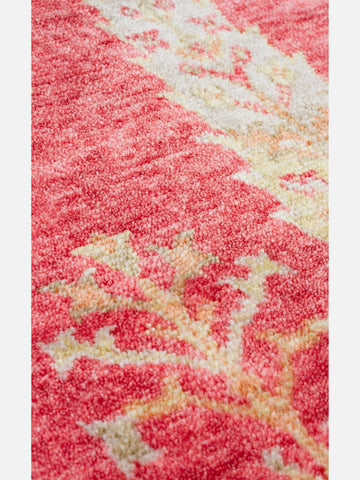 Oushak Carnaval %100 Naturel Kolay Temizlenir El Emeğiyle Üretilen TENCEL™ Modern Uşak Halısı 08 RED AUTUMN Q - Carpetdocia