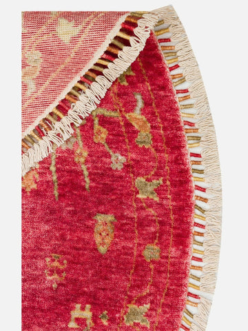 Oushak Carnaval %100 Naturel Kolay Temizlenir El Emeğiyle Üretilen TENCEL™ Modern Uşak Halısı 08 RED AUTUMN Q - Carpetdocia