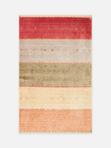 Oushak Carnaval %100 Naturel Kolay Temizlenir El Emeğiyle Üretilen TENCEL™ Modern Uşak Halısı 11 RED AUTUMN - Carpetdocia - kusbakisi