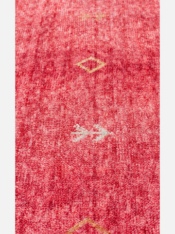 Oushak Carnaval 100% Natural Easy-to-Clean Handcrafted TENCEL™ Modern Usak Rug 11 RED AUTUMN