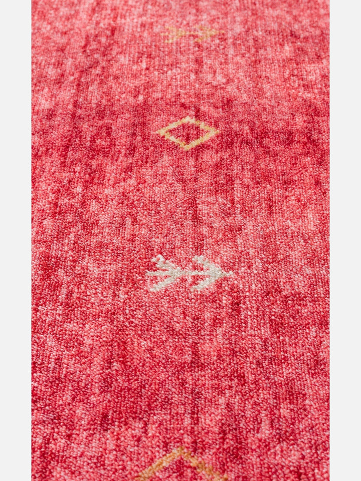 Oushak Carnaval 100% Natural Easy-to-Clean Handcrafted TENCEL™ Modern Usak Rug 11 RED AUTUMN