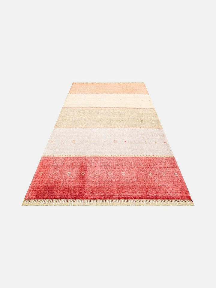 Oushak Carnaval 100% Natural Easy-to-Clean Handcrafted TENCEL™ Modern Usak Rug 11 RED AUTUMN