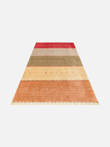 Oushak Carnaval 100% Natural Easy-to-Clean Handcrafted TENCEL™ Modern Usak Rug 11 RED AUTUMN