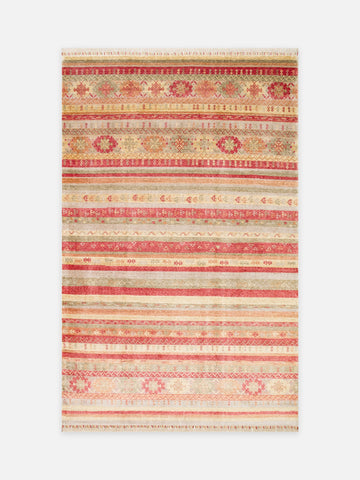 Oushak Carnaval %100 Naturel Kolay Temizlenir El Emeğiyle Üretilen TENCEL™ Modern Uşak Halısı 12 RED AUTUMN - Carpetdocia - kusbakisi