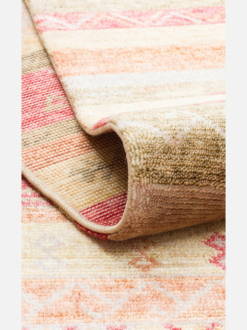 Oushak Carnaval 100% Natural Easy-to-Clean Handcrafted TENCEL™ Modern Usak Rug 12 RED AUTUMN