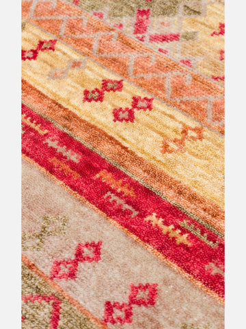 Oushak Carnaval 100% Natural Easy-to-Clean Handcrafted TENCEL™ Modern Usak Rug 12 RED AUTUMN