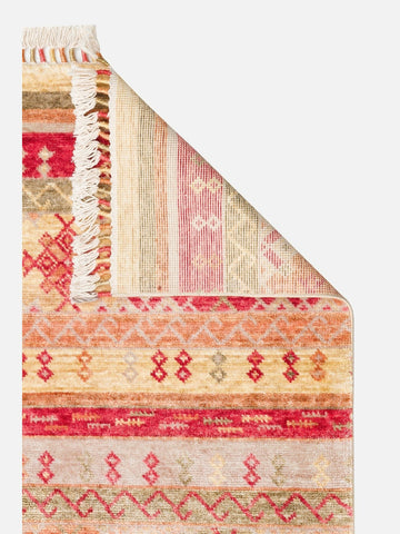 Oushak Carnaval 100% Natural Easy-to-Clean Handcrafted TENCEL™ Modern Usak Rug 12 RED AUTUMN