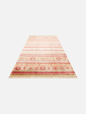 Oushak Carnaval 100% Natural Easy-to-Clean Handcrafted TENCEL™ Modern Usak Rug 12 RED AUTUMN