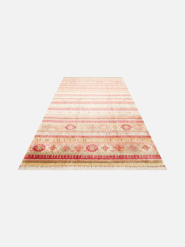 Oushak Carnaval 100% Natural Easy-to-Clean Handcrafted TENCEL™ Modern Usak Rug 12 RED AUTUMN