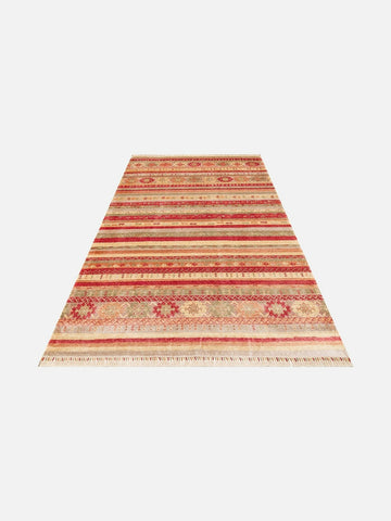 Oushak Carnaval 100% Natural Easy-to-Clean Handcrafted TENCEL™ Modern Usak Rug 12 RED AUTUMN