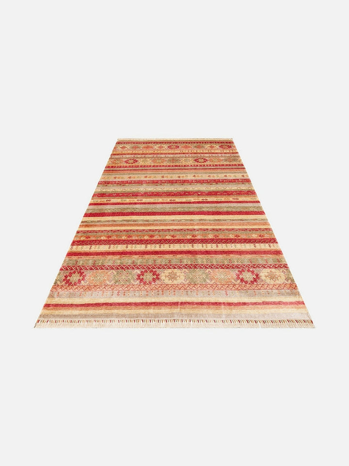 Oushak Carnaval 100% Natural Easy-to-Clean Handcrafted TENCEL™ Modern Usak Rug 12 RED AUTUMN